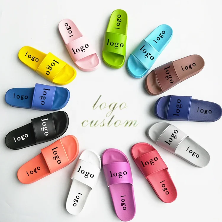 oem Custom Black Slides Footwear Sandal PVC,Custom Logo Slippers Men Plain Blank Slide Sandal,Custom Logo Slide flipflops