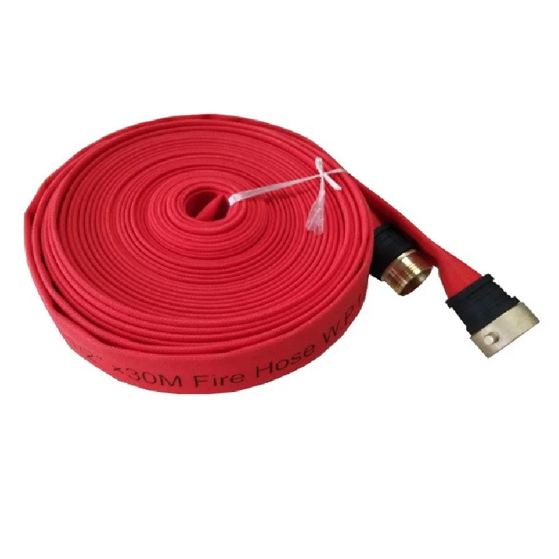 High Quality Fire Firefighting Equipment 1.5 Inch manufacturer fire hose coupling 30m 8bar PVC Lining single jacket fire hose