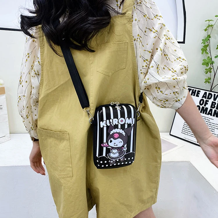 mini cartoon hello kitties and friends crossbody purses anime sanrios kuromis stitch messenger bags kitties love crossbody bags