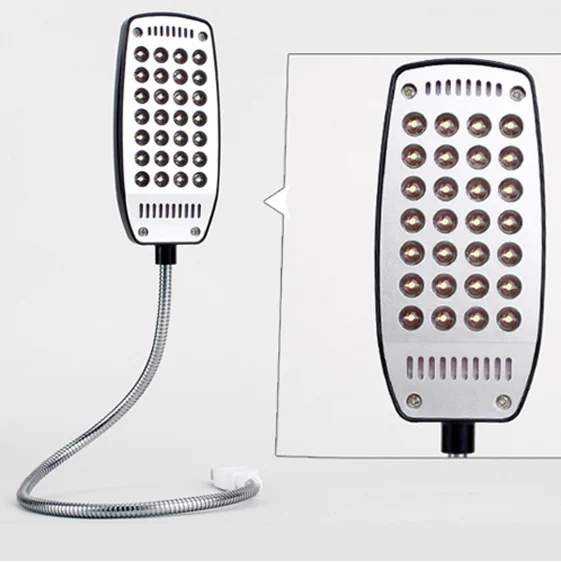 28 LED Reading Lamp Ultra Bright Flexible 4 Colors LED USB rechargeable Book Light For Laptop Notebook PC Computer