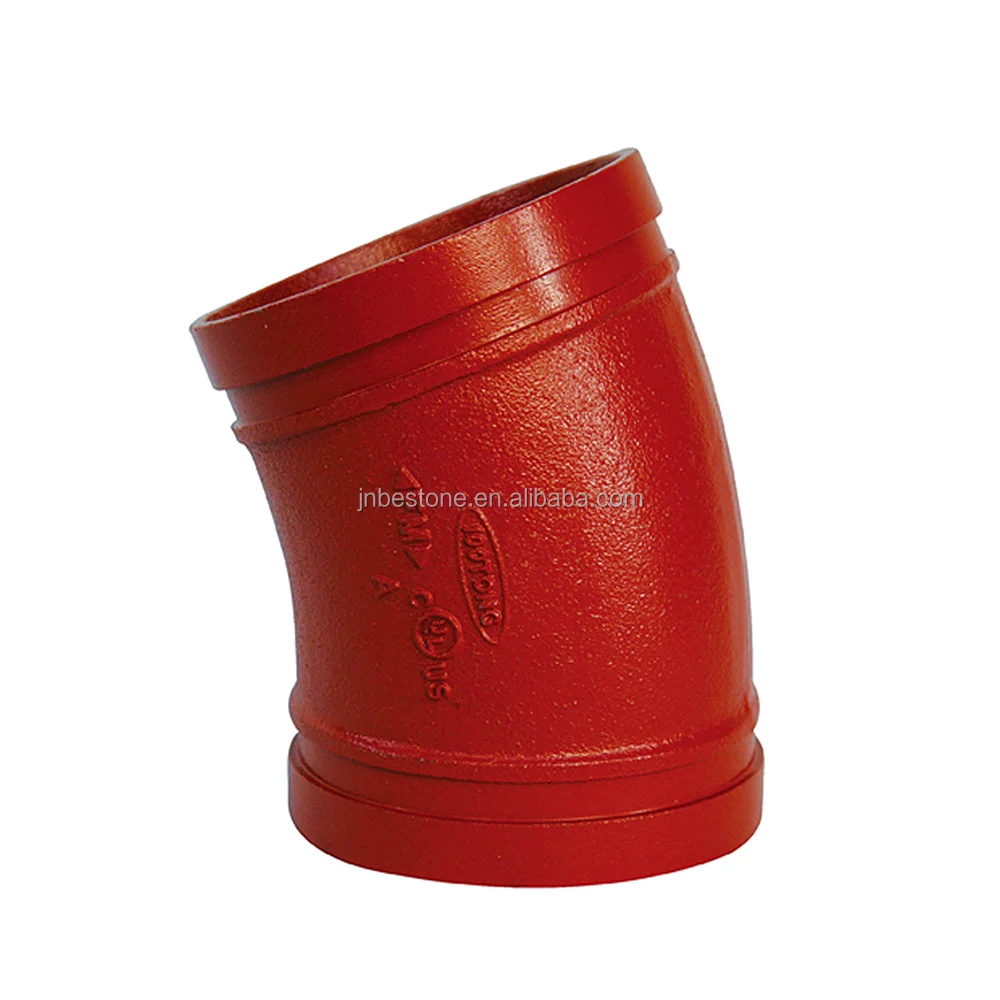 Длинный радиус высокопрочный чугун 90 градусов рифленый трубогиб 1 1/4-12 дюймов