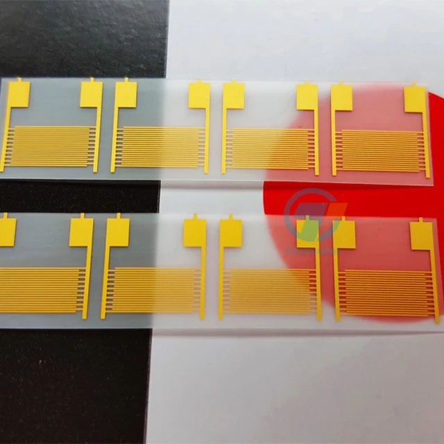 100 um Flexible interdigital electrode polyethylene glycol PET Gold Alternating finger electrode for IDT membrane circuit