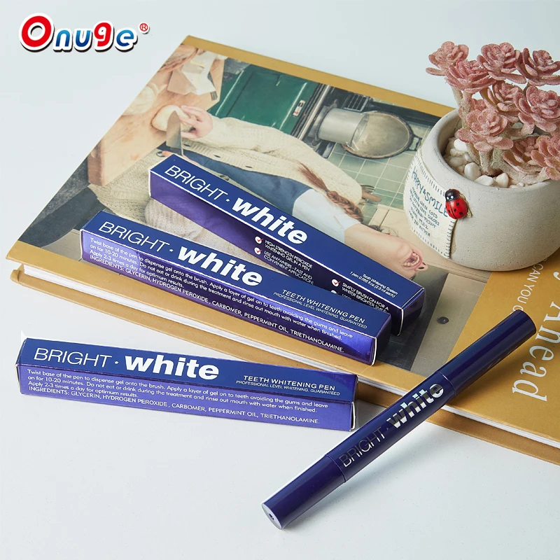 Custom package ingredient white tooth pen teeth whitening gel made in usa white teeth paint