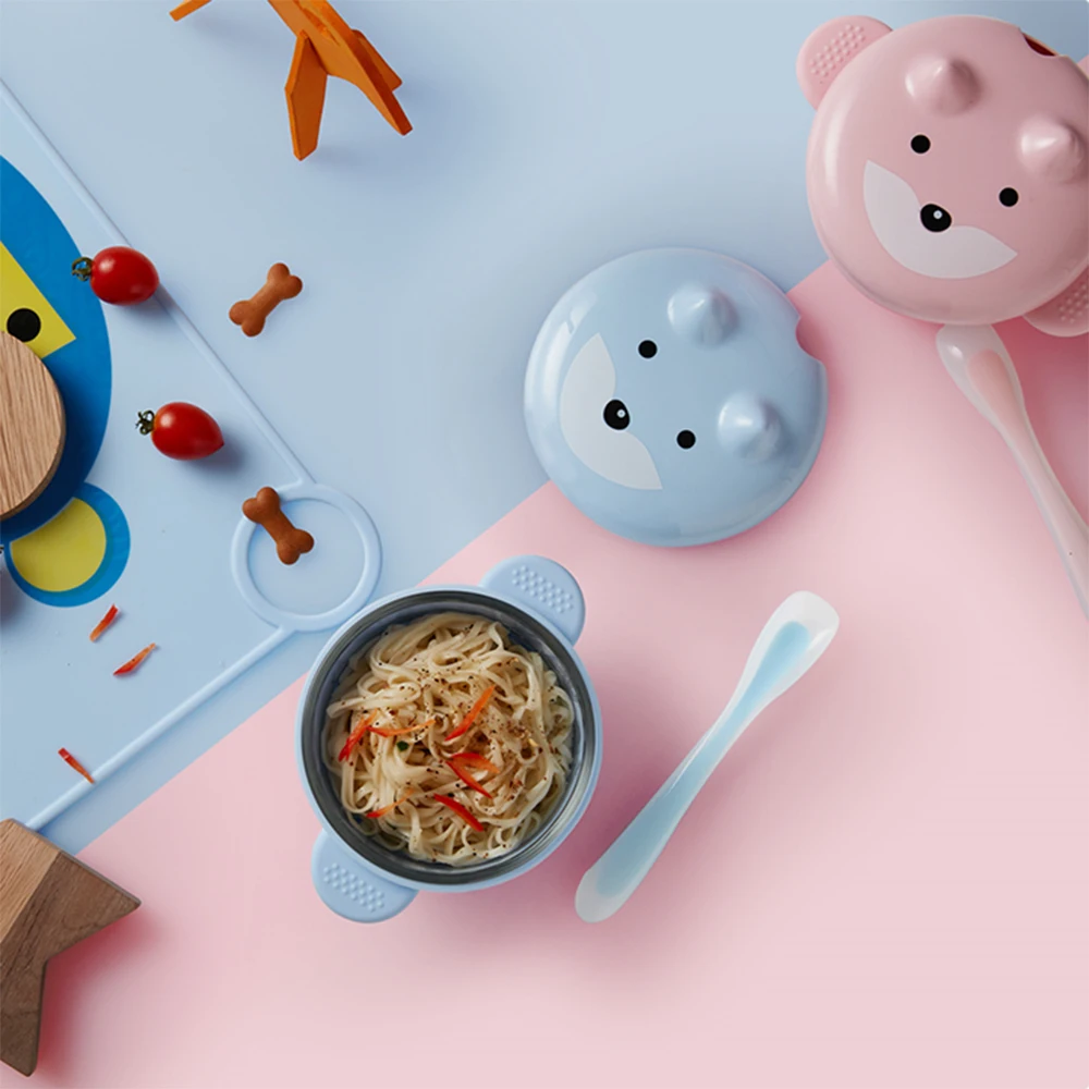 Set of 2  feeding silicone baby spoon