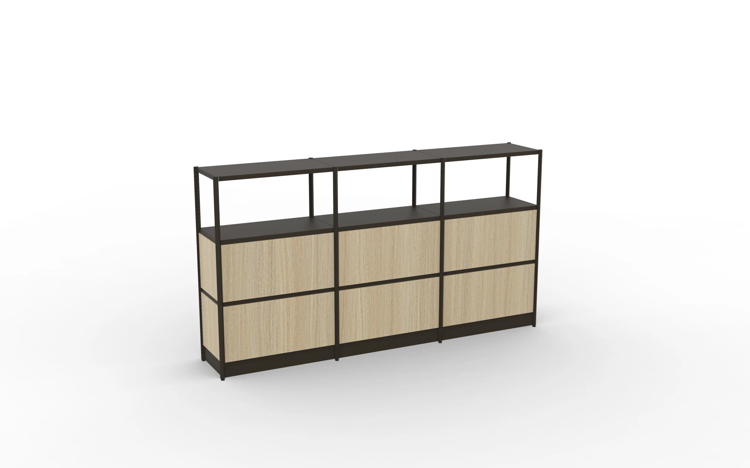 Customized Bookshelf Design Wooden Display Rack Bookcase Bookshelf Rear Panel