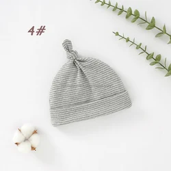 Whole Sale Super Soft Organic Cotton Striped Knotted Baby Hat
