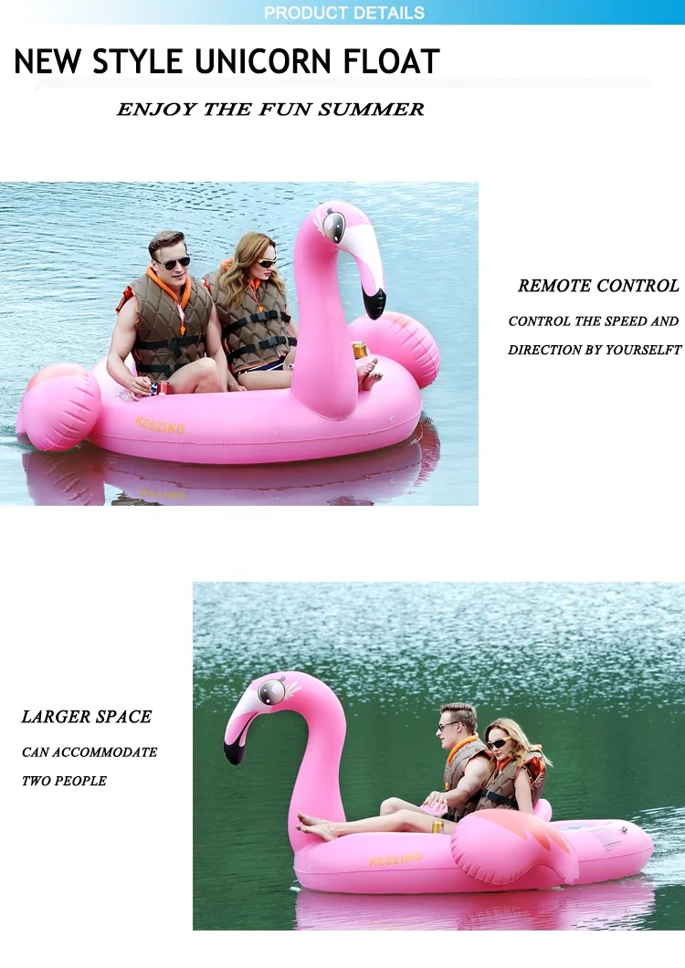 New Product Swimming pool toys water bed motorized inflatable falmingo pool float