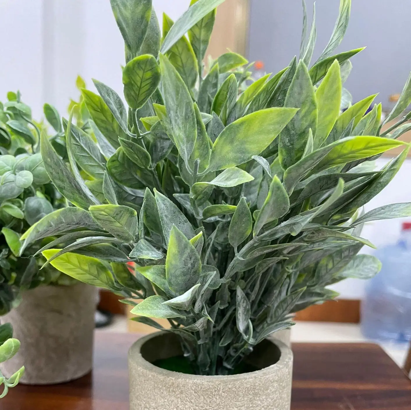 Artificial Plants Mini Greenery Plants Artificial Potted Green Plants  For Home Decoration