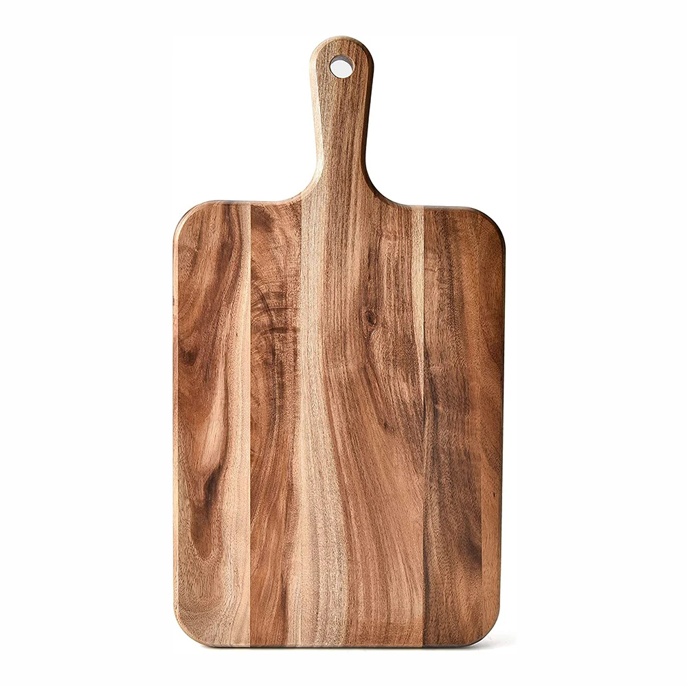 Large Wood Cutting Board for Kitchen Wooden Cheese Charcuterie Board, Butcher Chopping Block with Handles