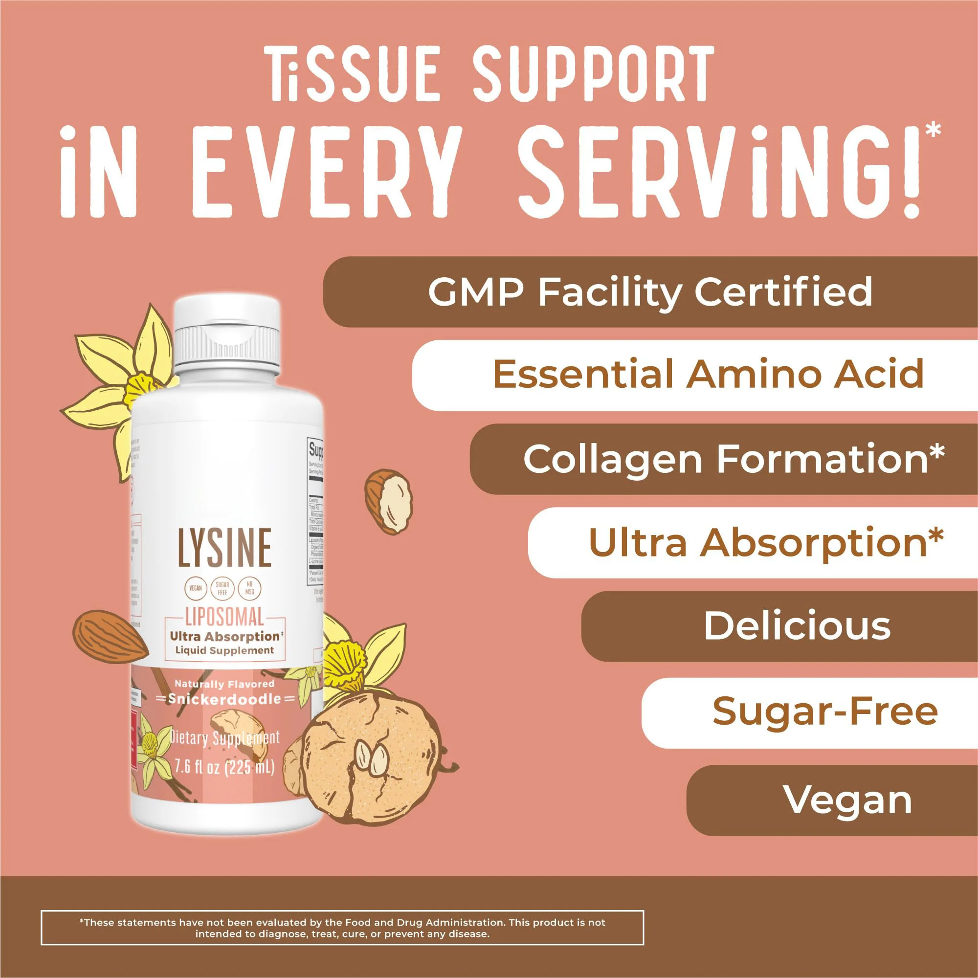 L-Lysine Drop for Immune Support Gluten-free No Sugar L Lysine Liquid Drop