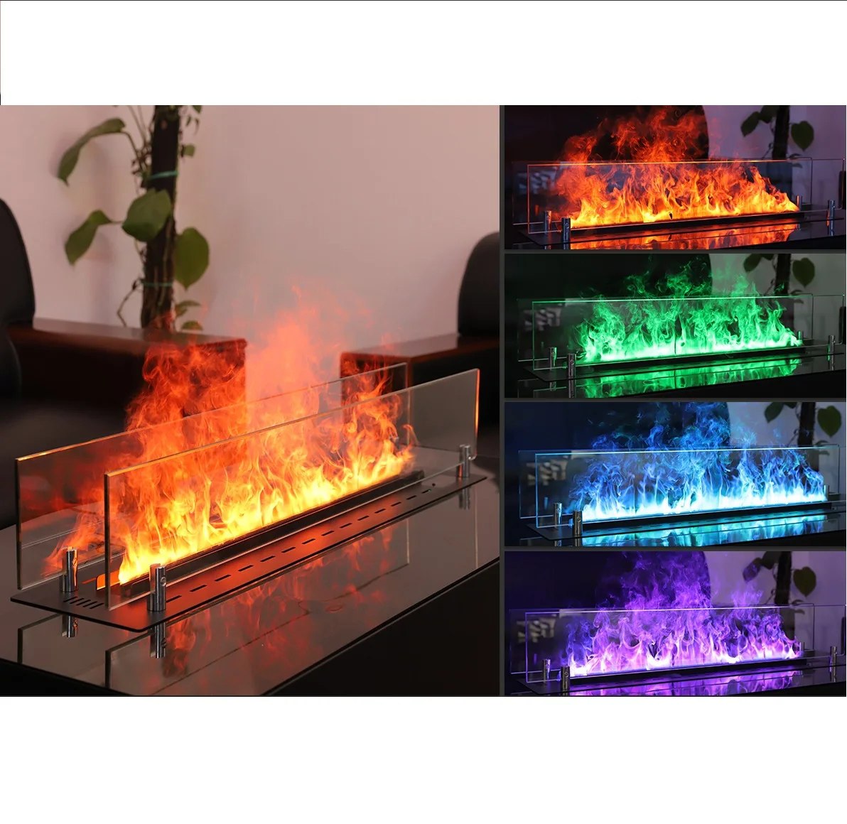 Inno-living fire WT48 water vapor fireplace chimenea vapor de agua
