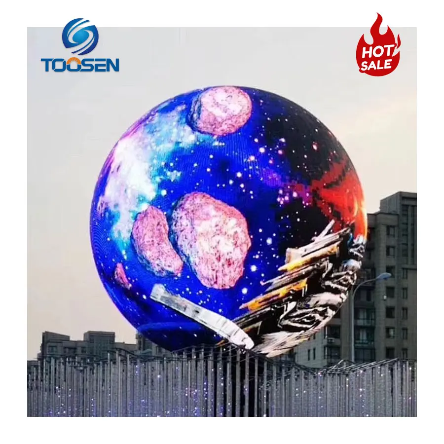 Outdoor Spherical SMD LED Pixel Ball Screen P2.5P3P4P5P6P8P10 Sphere Display Circular Advertising Earth Globe Shape Video Wall