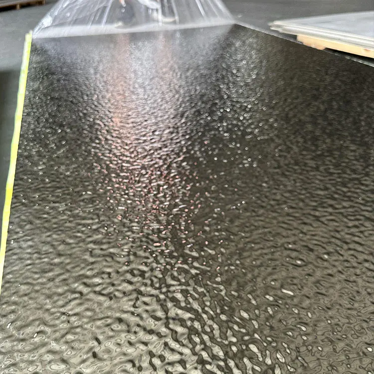 Bamboo Charcoal Mirror Water Ripple  Wood Veneer PVC Cladding WPC Metal Wall Panels Interior Decoration Coextruded Sheet