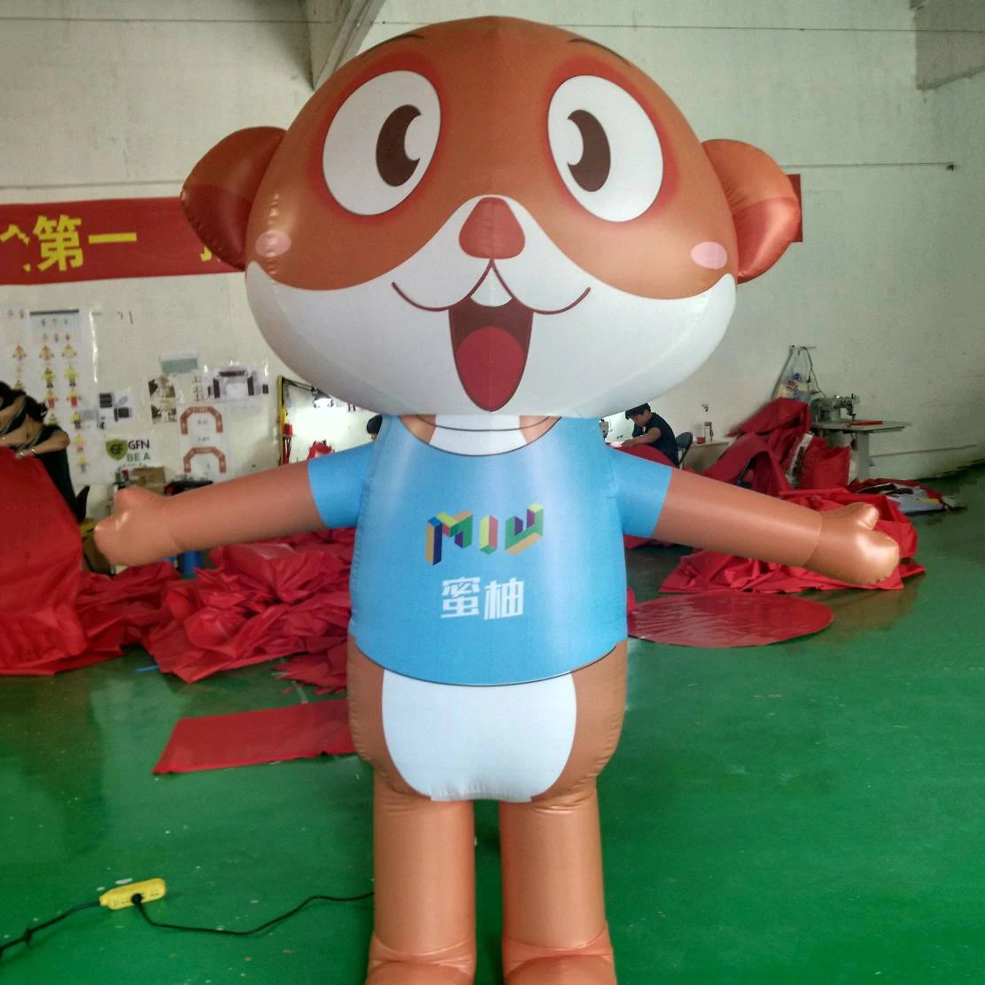 Hot sale advertising cartoon Inflatable characters customized animal cartoon walking inflatable fox mous