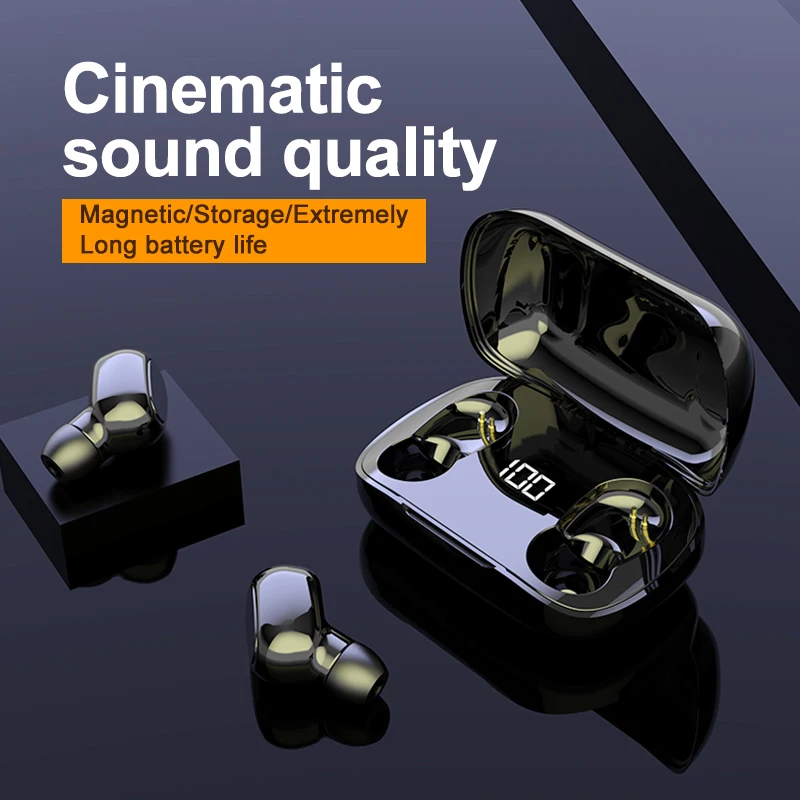 
Earphone TWS Wireless Earphone Headset Sport Noise Cancelling Earbuds 