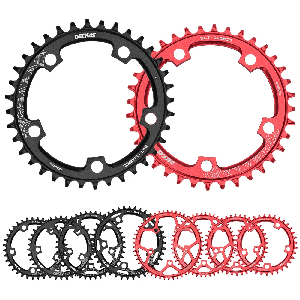 DECKAS 110 BCD Bicycle Chainwheel MTB Road Aluminum alloy Chainring 38T-58T Big Round Chain ring Plate China wheel Bike Parts