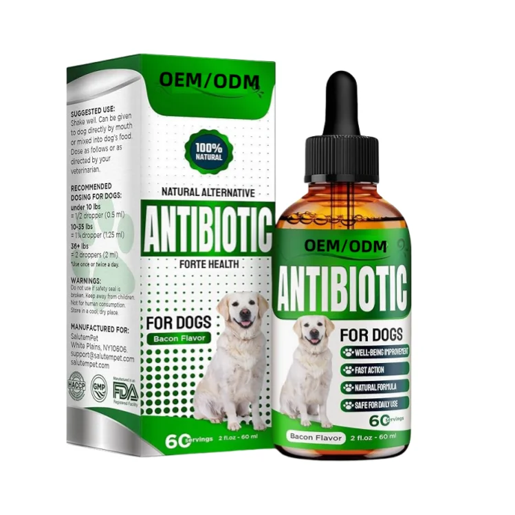 Natural Dog Antibiotics Supports Dog Allergy and Itch Relief - Natural Ingredients - Dog Antibiotics - Multivitamin for Pets OEM