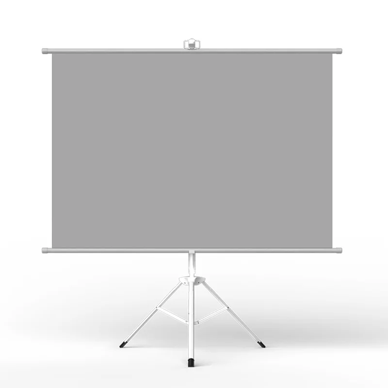 84 inch 16:9 Mobile portable anti-light metal projector floor stand tripod screen Home Office ALR projection screen