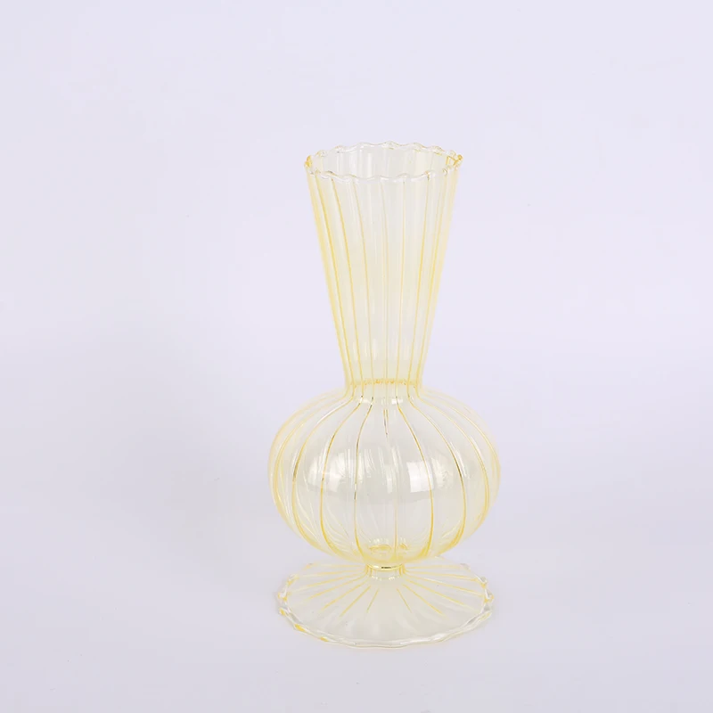 Самые популярные маленькие прозрачные стеклянные вазы для украшения дома, розовые цветочные вазы