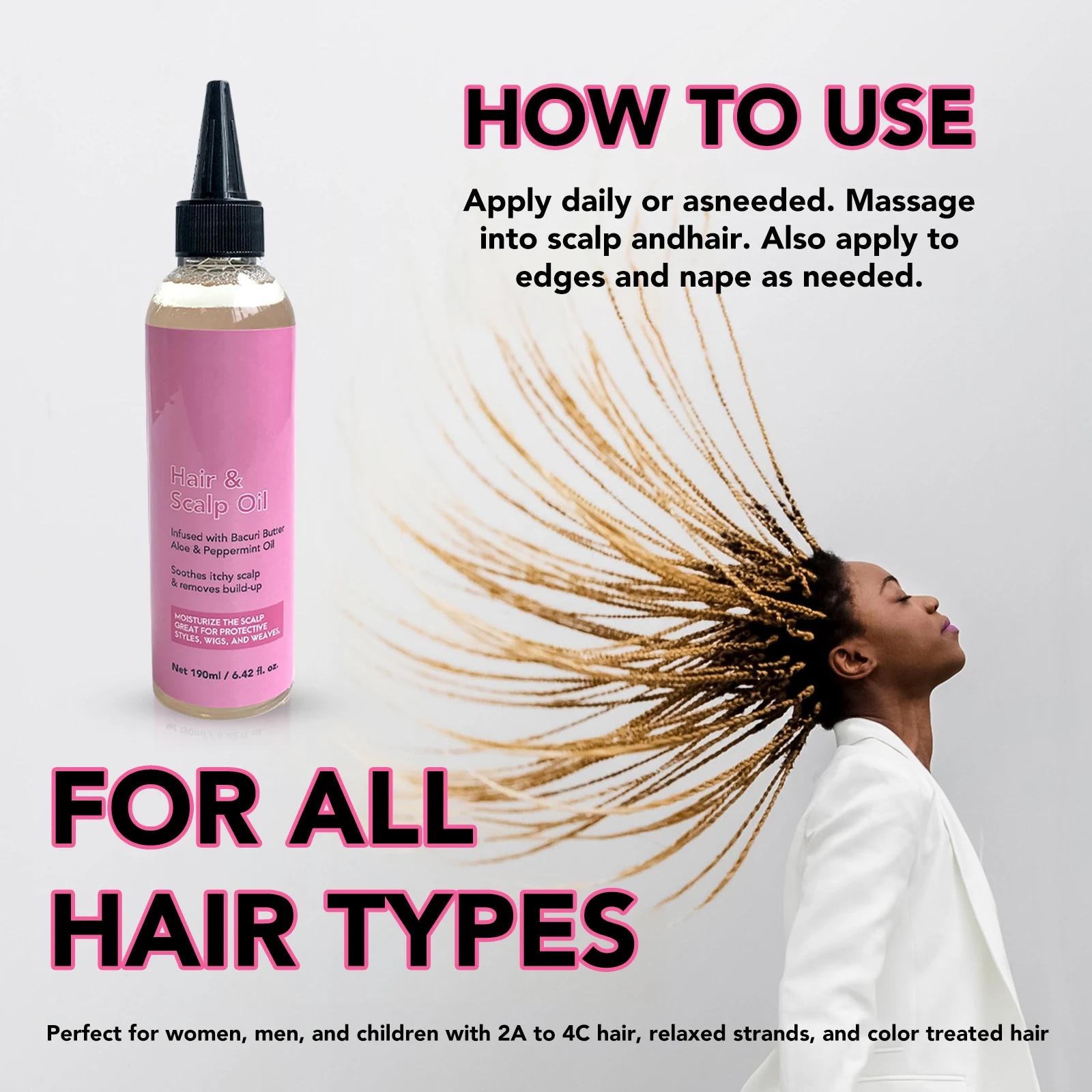 Scalp Serum Oil Hair Anti-Dandruff How To Make Anti-Dandruff Oil Straight Hair Oil Packaging Bottles