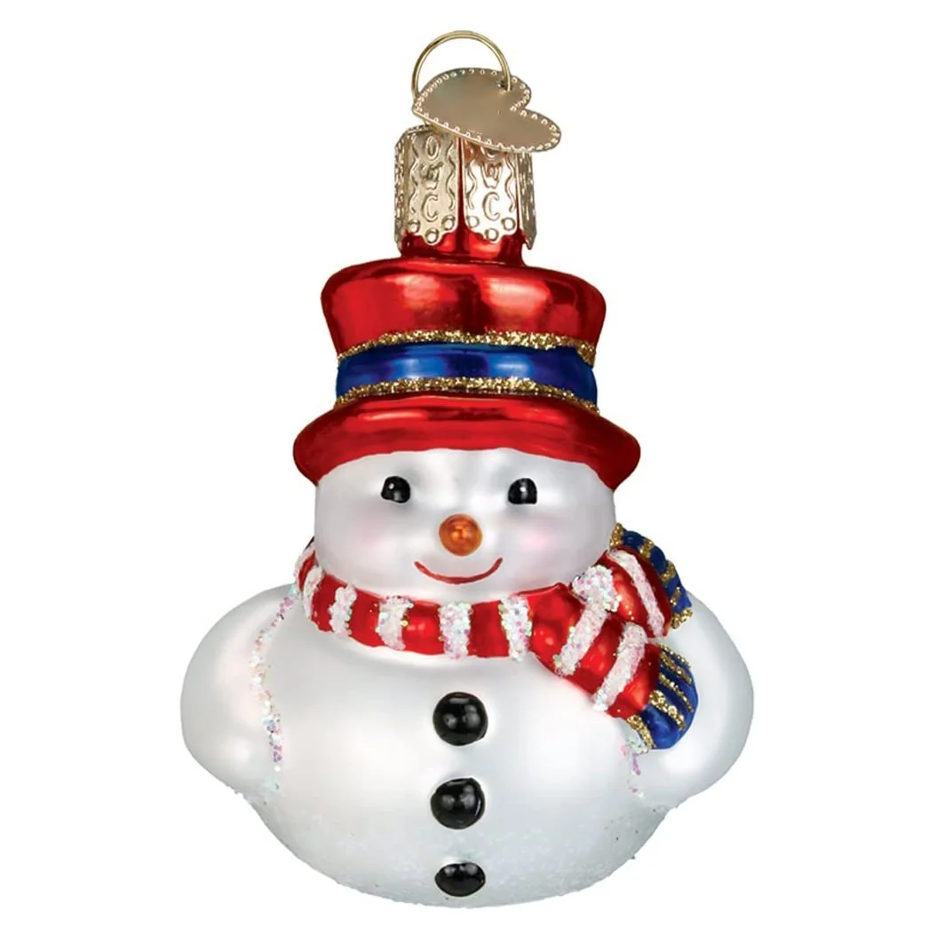 Christmas Mini Ornament Sets Glass Blown Ornaments for Christmas Tree Snowman,Christmas hanging decoration Eco-friendly
