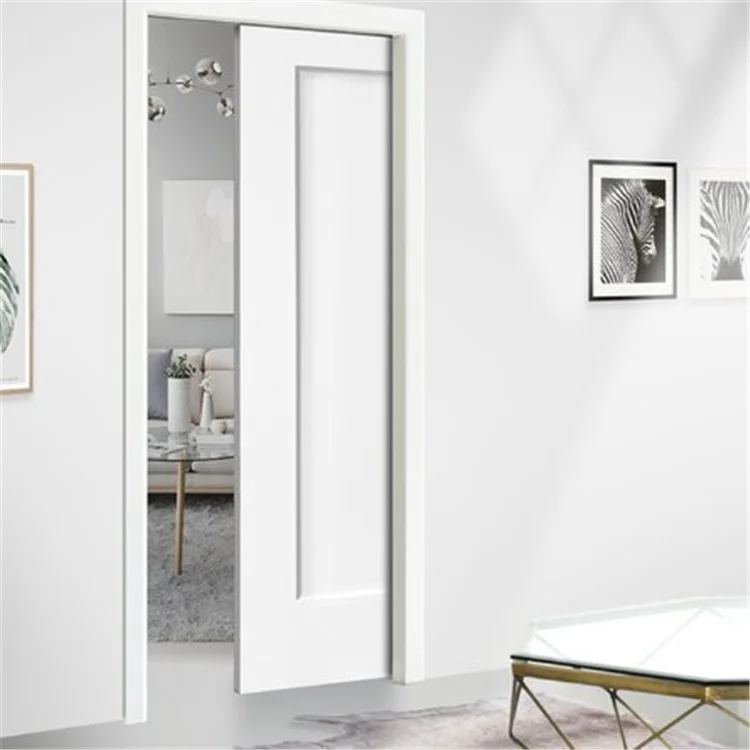 factory directly supply customized interior wooden door modern design sliding pocket door