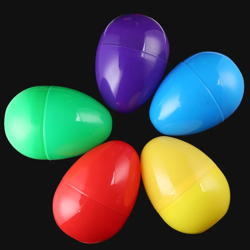 High Quality Eco-friendly PP Candy Colorful Gashapon 175*235mm Egg Shape Empty Plastic Capsules Balls Toys for Vending Machine