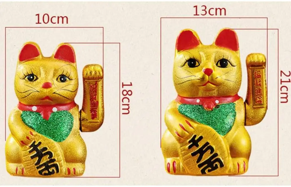 
Large Beckoning Ceramic Maneki Neko Lucky Cat, 7