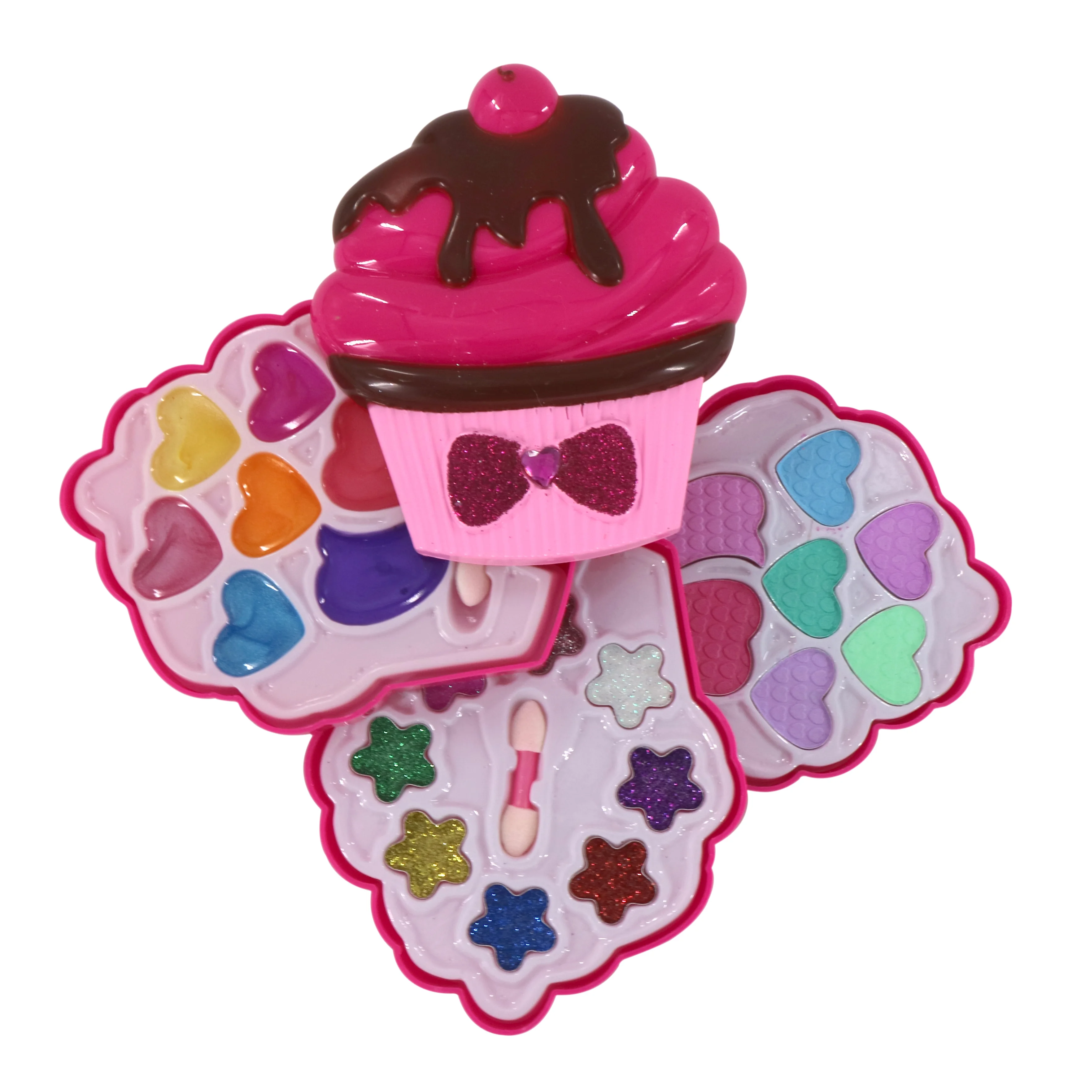 Girl Make Up Kit Children Pretend Play Safe Non-Toxic Washable Girls Dressing Cosmetic Princesses Makeup Set