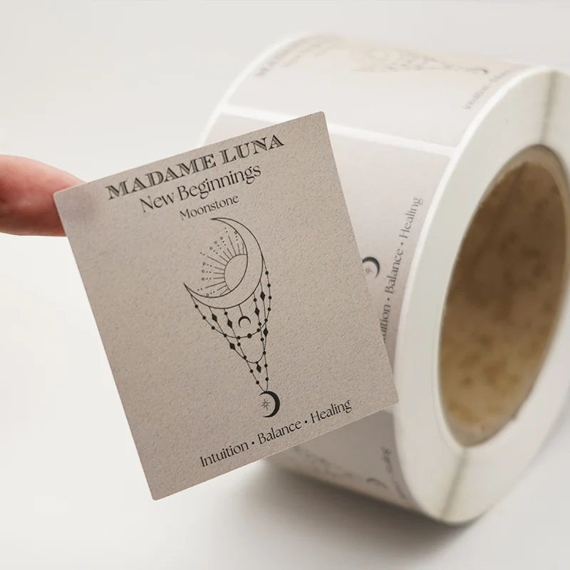 Sales Wholesale Price Eco Friendly Shipping Label New Arrival Reasonable Price Custom Candle Label Roll Kraft Paper