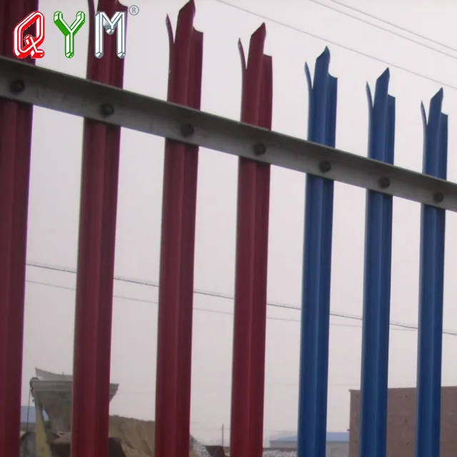 QYM High Quality Powder Coated Steel Palisade Fence