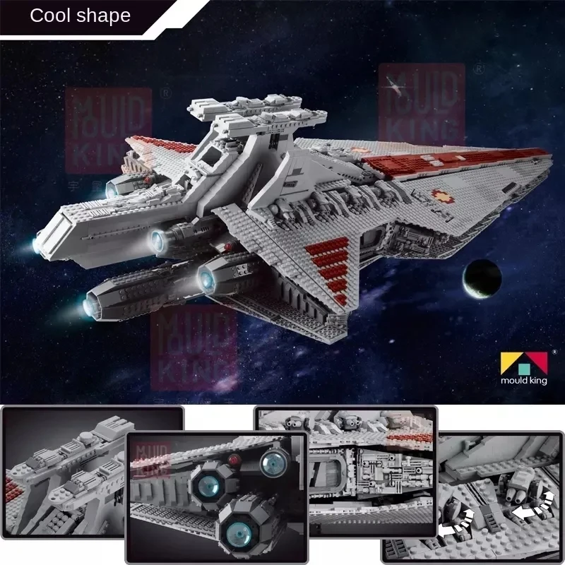 HW Toys 6685PCS Bricks Space Science Fiction Planet Ship Model Republic-class Attack Cruiser Kids Building Blocks Sets Toys ABS