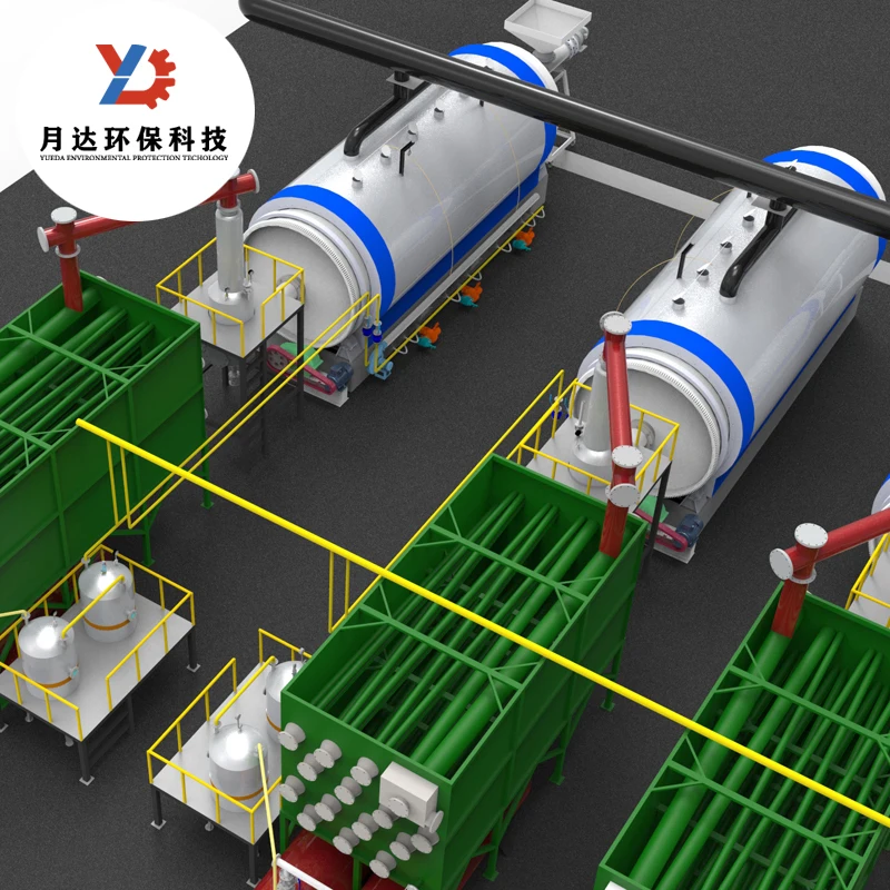Full Automatic waste tyres pyrolysis plant with quick cooling system