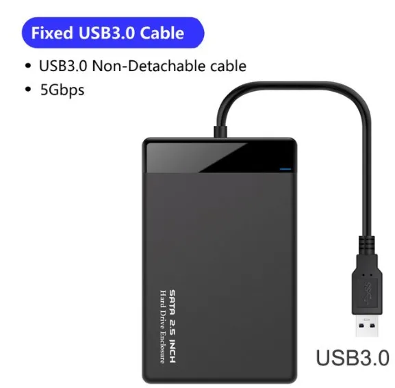 2.5 inch USB3.1 type C to Sata HDD mobile hard disk enclosure CaseTool Free 5Gbps Support 6TB UASP Protocol Hard Drive Enclosure