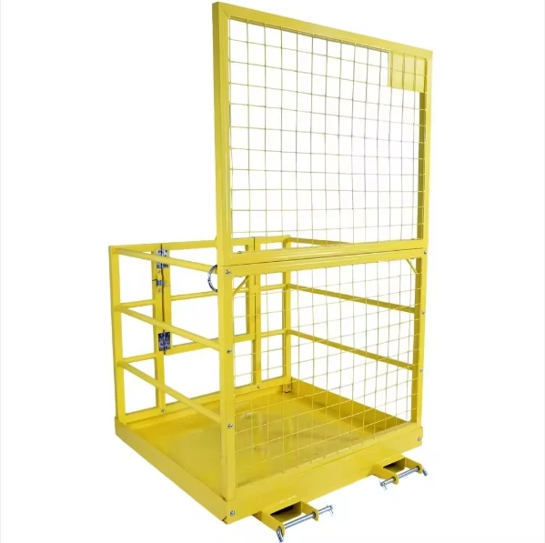 2 Person LW Forklift Platform Safety Cage Yellow