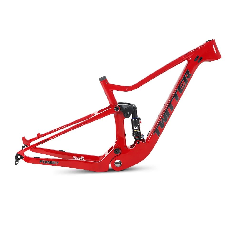 twitter full suspension carbon MTB frame 29 FORES with DNM rear shox mountain bike frame  bicycle mountain bike frame 29er