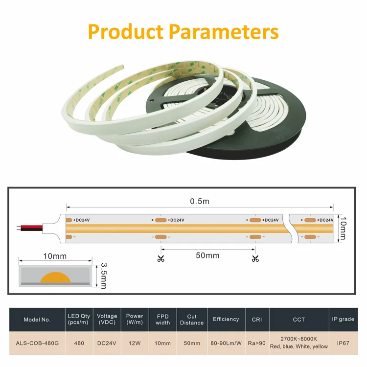 In Stock Fast Delivery 24V IP68 COB Strip Light 5050 Led Strip APP Wifi Remote Smart Strip Lights