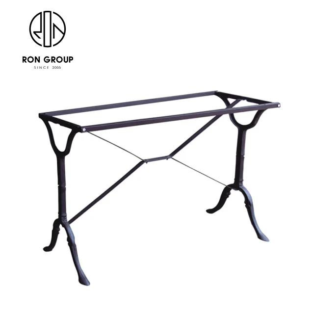 Nice price fast food restaurant wrought stainless steel iron table base 3 leg bar table base