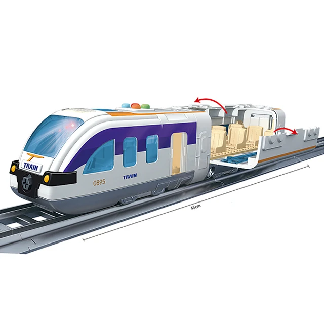 2022 высокое качество 82 шт. модель метро/Высокоскоростной сцены сборка «сделай сам» пластиковая высокоскоростная лента с подсветкой и музыкой для детей