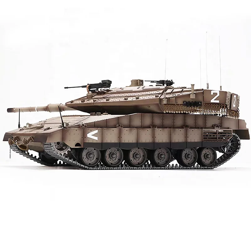 HengLong 3958-1 ISR Merkava MK IV CNC Metal IR Smoke 1/16 Crawler Sound TK 7.0 Track Radio Control RC Battle Tank Christmas Gift