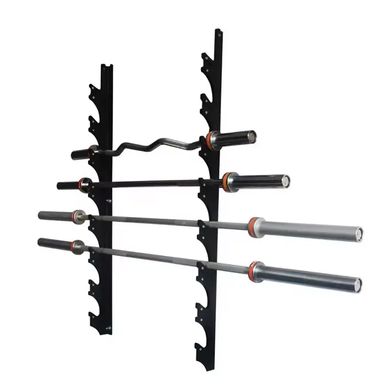 2024 High Quality Wholesale Gym Barbell Rack Wall Mounted 8 Pieces Ob Barbell Rack Horizontal Bracket