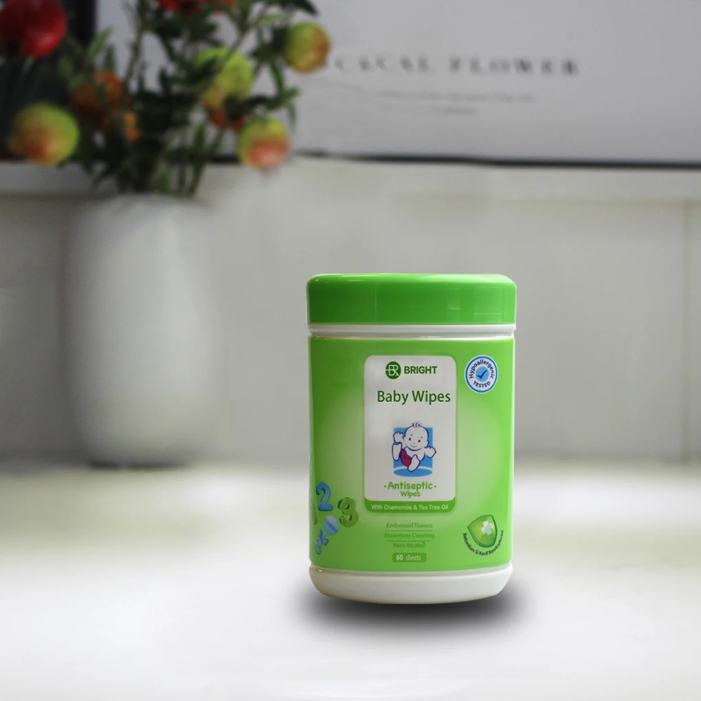 Антибактериальные Детские влажные салфетки с логотипом на заказ антисептические Биоразлагаемые Салфетки органические биоразлагаемые детские для ванны канистра