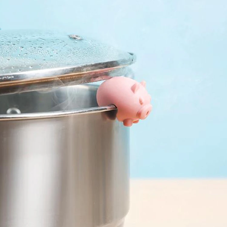 Custom Design Animal Shaped Spoon Holder Kitchen Accessories Gadget Anti Overflow Food Grade Silicone Pot Pan Clip