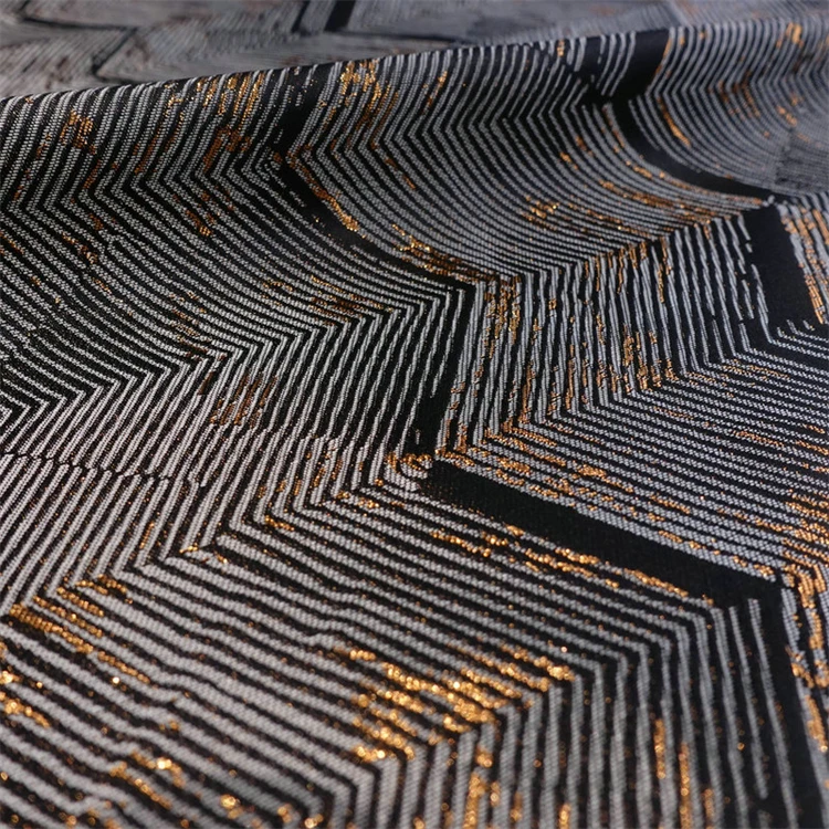 Wholesale Luxury Cushion Table Fabric Glitter Satin Silk Metallic Brocade Lurex Jacquard Polyester Fabric