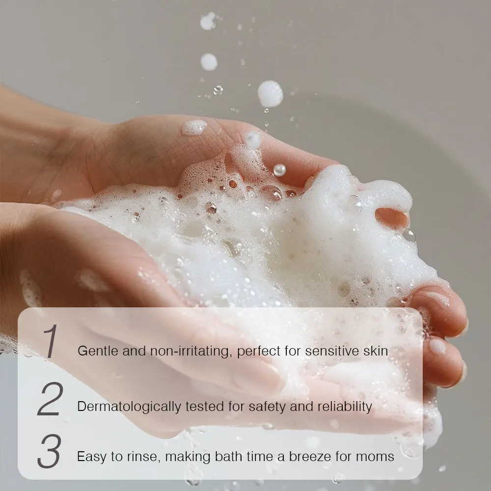 OEM ODM 330ml daily Moisturizing Gentle Baby Wash Body shower gel organic bath wash for melanated babies