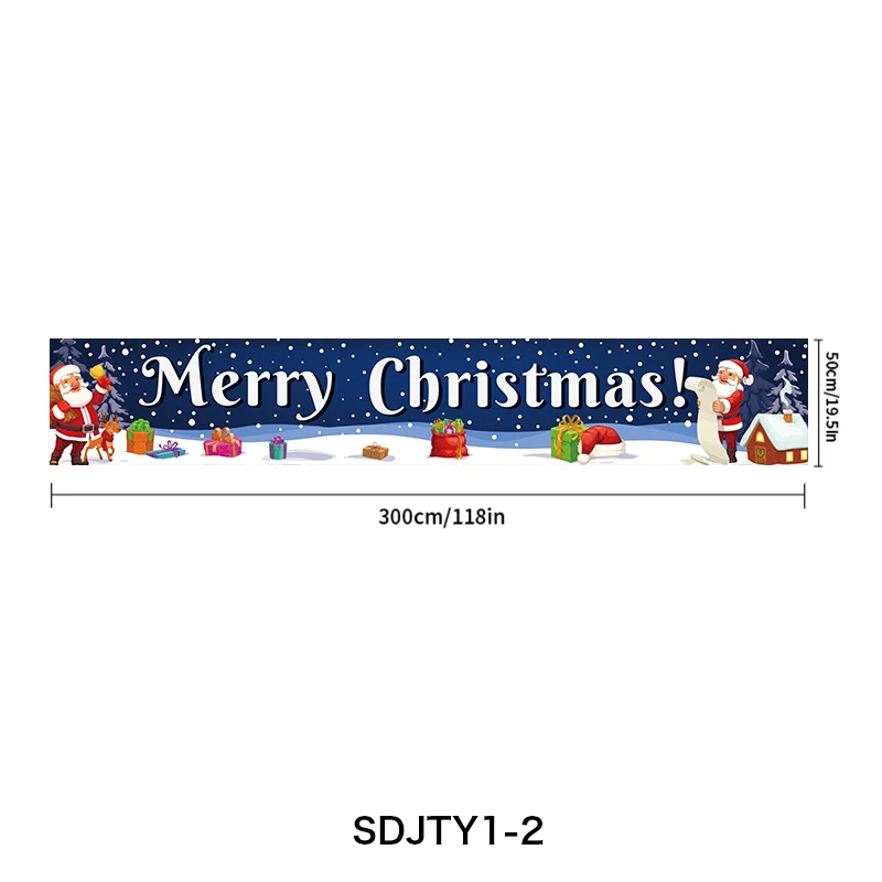 2023 Hotselling Merry Christmas Banner Christmas Eve Signs Xmas Party Fence Yard Sign Indoor Outdoor Decorations Photo Backdrop