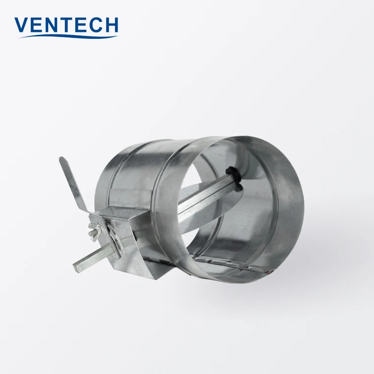 Motorized Galvanized Iron Round Air Control Damper  Volume Control Damper