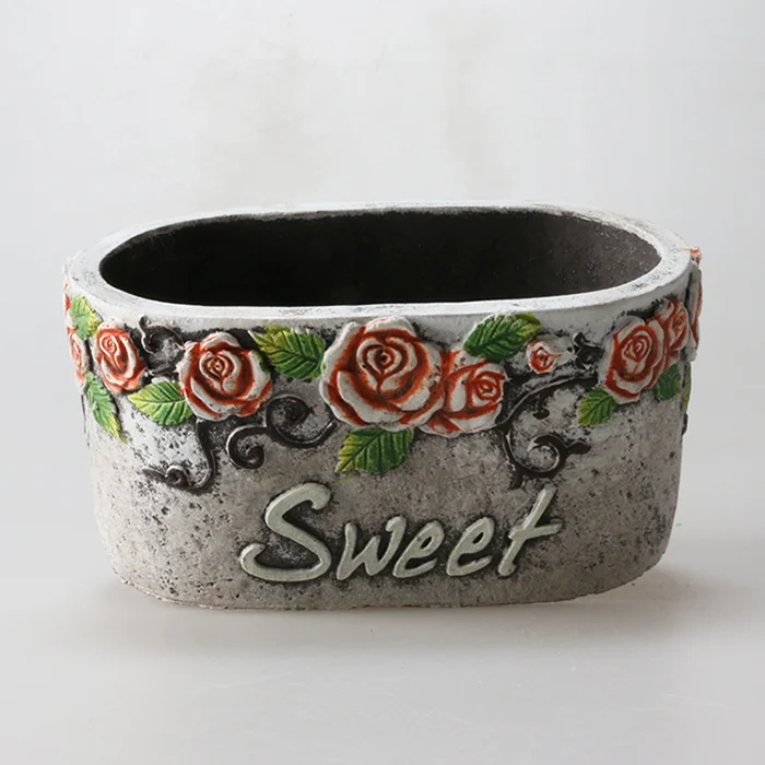 2023 Custom Reusable European Style OEM Cement Flowerpot Mold Planter Silicone Concrete Mold For Pot