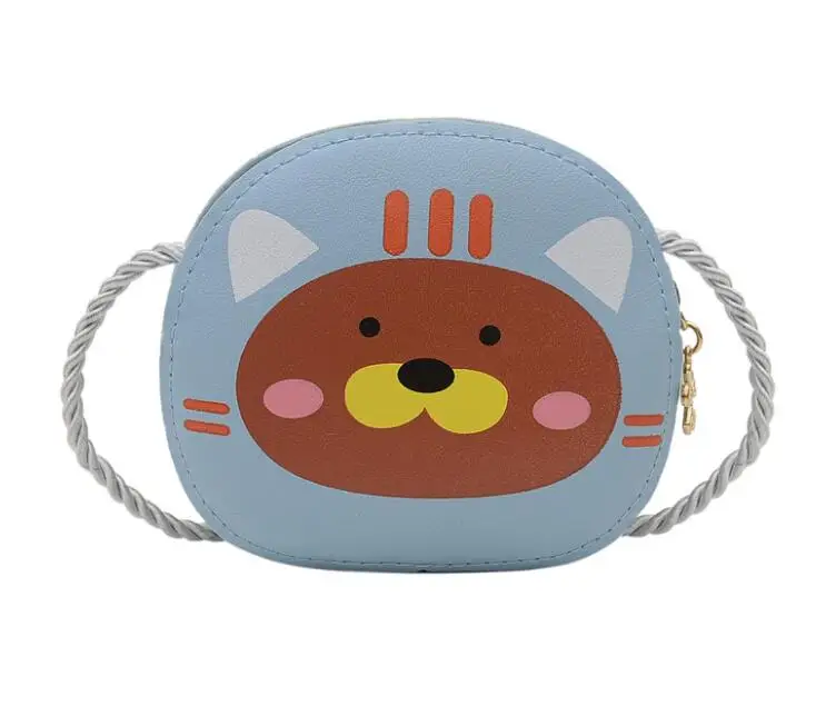 Lovely Bear Print Design PU Shoulder Bags For Girls Mini Children Crossbody Handbags For Kids