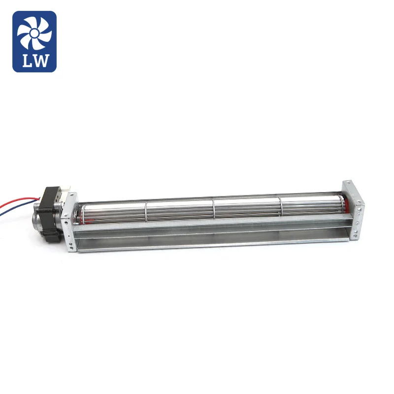 Low noise 12v 24v silent cross-flow fan blower with PWM O- 10V Speed control and PTC heater